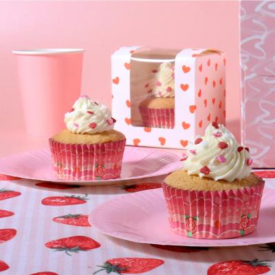 Papel cupcakes aluminio x30 Vintage Rose