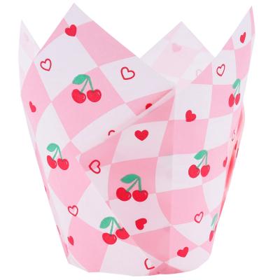 Papel muffins Tulipa x24 PME Cherry