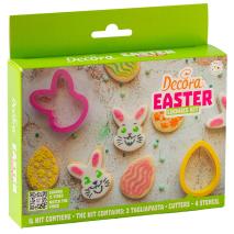 Set 2 cortadores galletas y 4 plantillas Bunny Pas