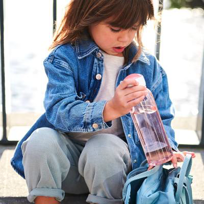 Botella pop-up transparente colores