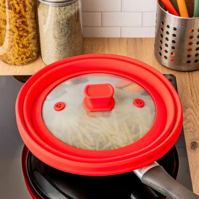 Tapa microondas cristal silicona plegable 27 cm