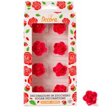 Set 8 decoracions de sucre Roses senceres