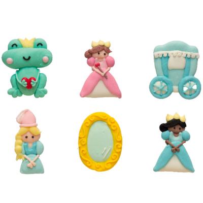 Set 6 decoraciones de az�car Pr�ncipe y Rana