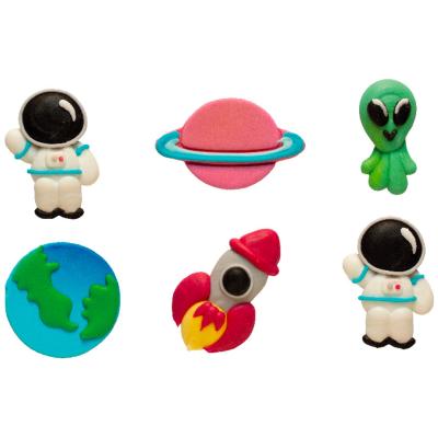 Set 6 decoraciones de az�car Universo