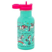 Botella inox con pajita Unicornio
