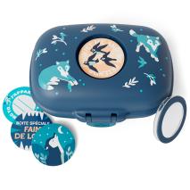 Fiambrera infantil Monbento Snack blue Wolf
