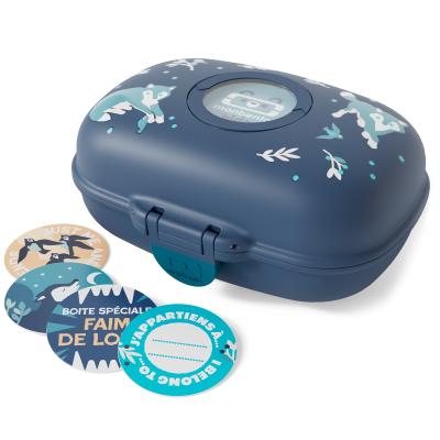 Fiambrera infantil Monbento Snack blue Wolf