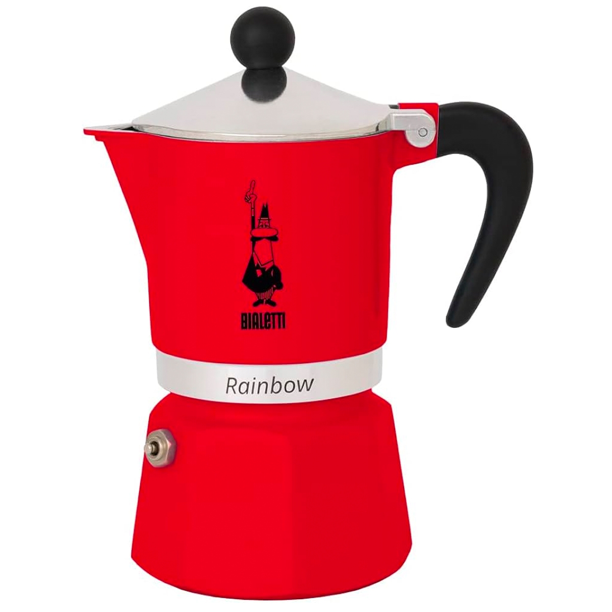 Cafetera italiana Bialetti Rainbow 6 tz rojo