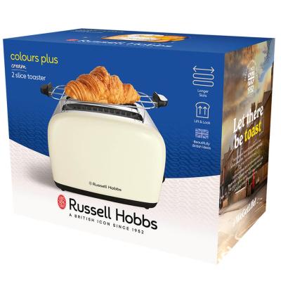 Tostadora de pan doble ranura corta Russell crema