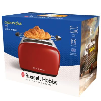 Tostadora de pan doble ranura corta Russell roja