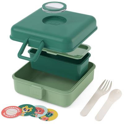 Fiambrera infantil Monbento Sandwich green forest