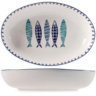 Fuente oval Sardinas Med 35,5x24 cm