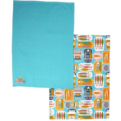 Set 2 paños cocina Sardinas Set 2 paños cocina Sardinas