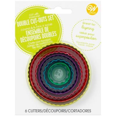Set 6 Cortadores galletas doble cara Redondos
