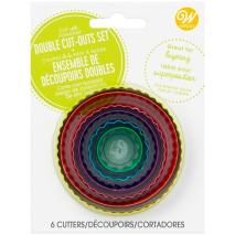 Set 6 Cortadores galletas doble cara Redondos