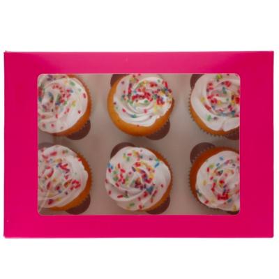 Set 3 Cajas para 6 cupcakes Rosa