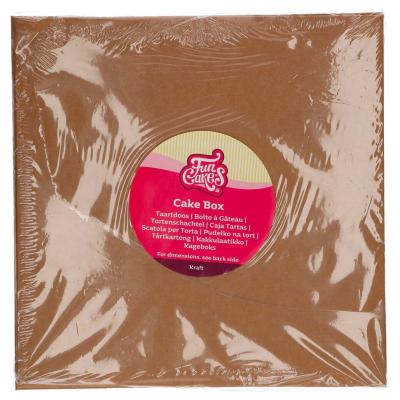 Caja para pasteles Funcakes 25x25x15 Kraft