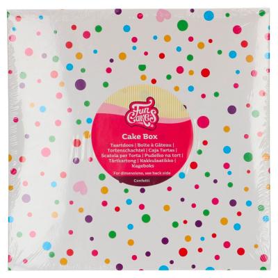 Caja para pasteles Funcakes 25x25x15 Confetti