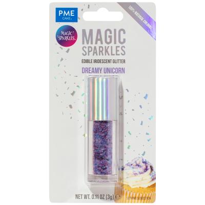 Copos comestibles brillo iridiscente Magic unicorn