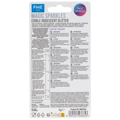 Copos comestibles brillo iridiscente Magic unicorn