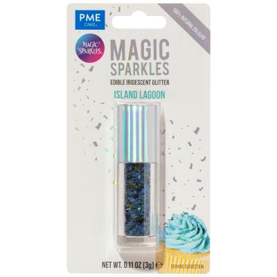 Copos comestibles brillo iridiscente Magic laguna