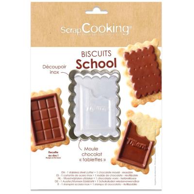 Set cortador galletas Biscuit y molde chocolate