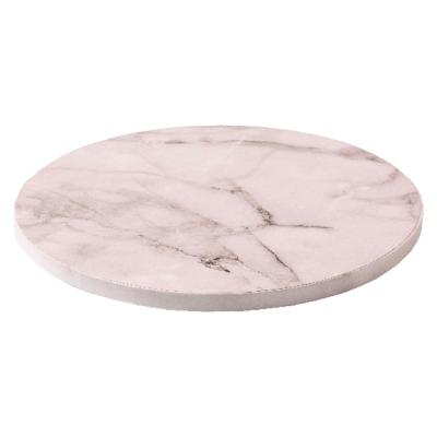 Base pasteles redonda mrmol blanco 25x1,2 cm