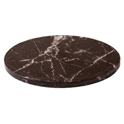 Base pasteles redonda m�rmol negro 25x1,2 cm