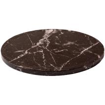 Base pasteles redonda m�rmol negro 30x1,2 cm