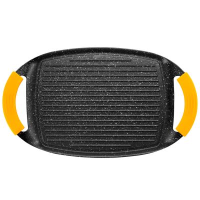 Grill plancha ondulada antiadherente 36x23 cm