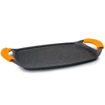 Grill plancha lisa antiadherente 36x23 cm