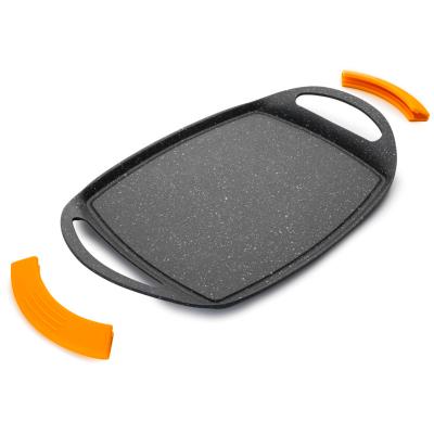 Grill plancha lisa antiadherente 36x23 cm