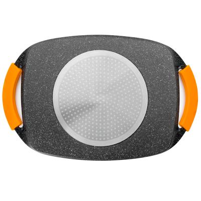 Grill plancha lisa antiadherente 36x23 cm