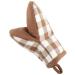 Juego 2 manoplas de cocina 100% alg Vichy cognac