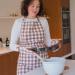 Juego 2 manoplas de cocina 100% alg Vichy cognac