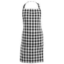 Delantal de cocina 100% algod�n Vichy negro