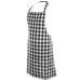 Delantal de cocina 100% algodn Vichy negro