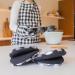 Delantal de cocina 100% algodn Vichy negro