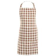 Delantal de cocina 100% algodn Vichy cognac