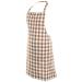 Delantal de cocina 100% algodn Vichy cognac