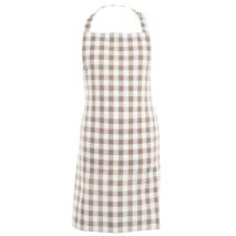 Delantal de cocina 100% algod�n Vichy taupe