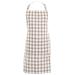 Delantal de cocina 100% algodn Vichy taupe