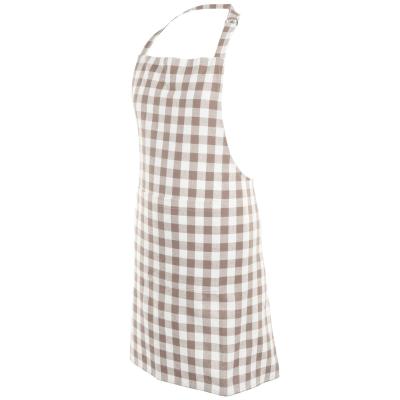 Delantal de cocina 100% algodn Vichy taupe