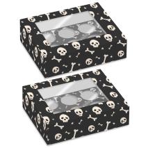 Set 2 caixes per 6 cupcakes Esquelet