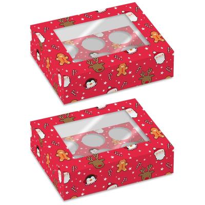 Juego 2 cajas para 6 cupcakes Festive Friends