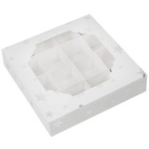 Juego 5 cajas para 16 bombones Estrellas plata