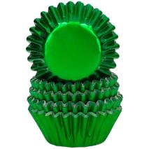 Papel mini cupcakes met�lico x160 verde