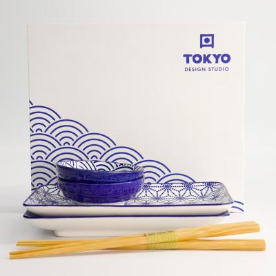 Set japon�s presentaci�n sushi makis Blue 6 piezas