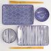 Set sushi 4 piezas y palillos l�neas y dots