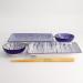 Set sushi 4 piezas y palillos l�neas y dots